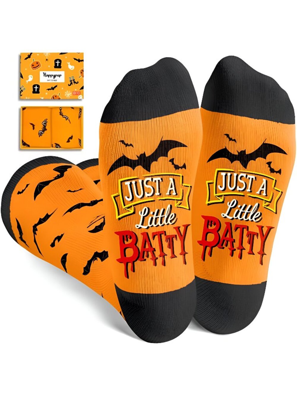 Halloween Socks Spooky Gifts - Halloween Funny Bat Themed Gifts for Teens Kids